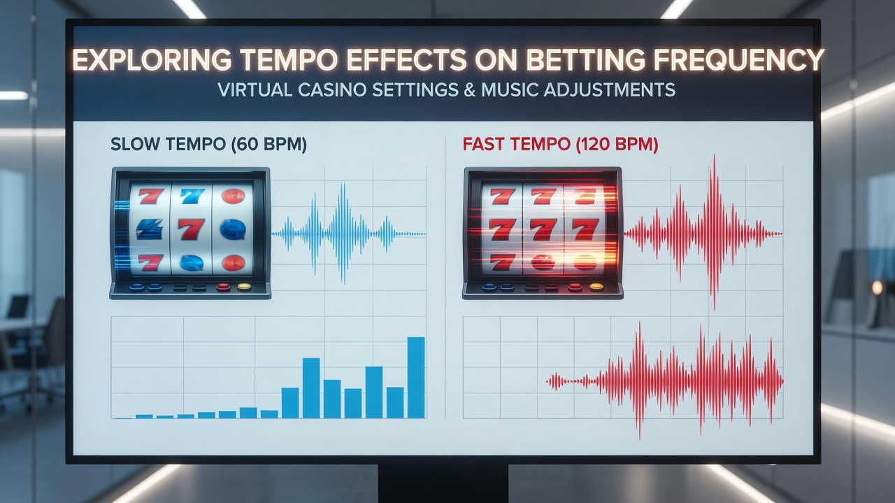 Virtual casino interface showing background music controls and betting activity metrics