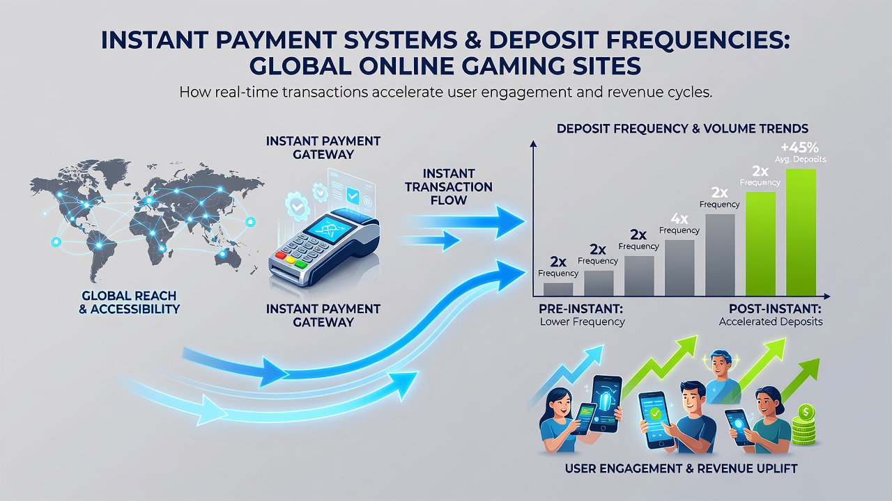 Analytics dashboard displaying deposit frequency trends and payment method adoption rates on gaming sites