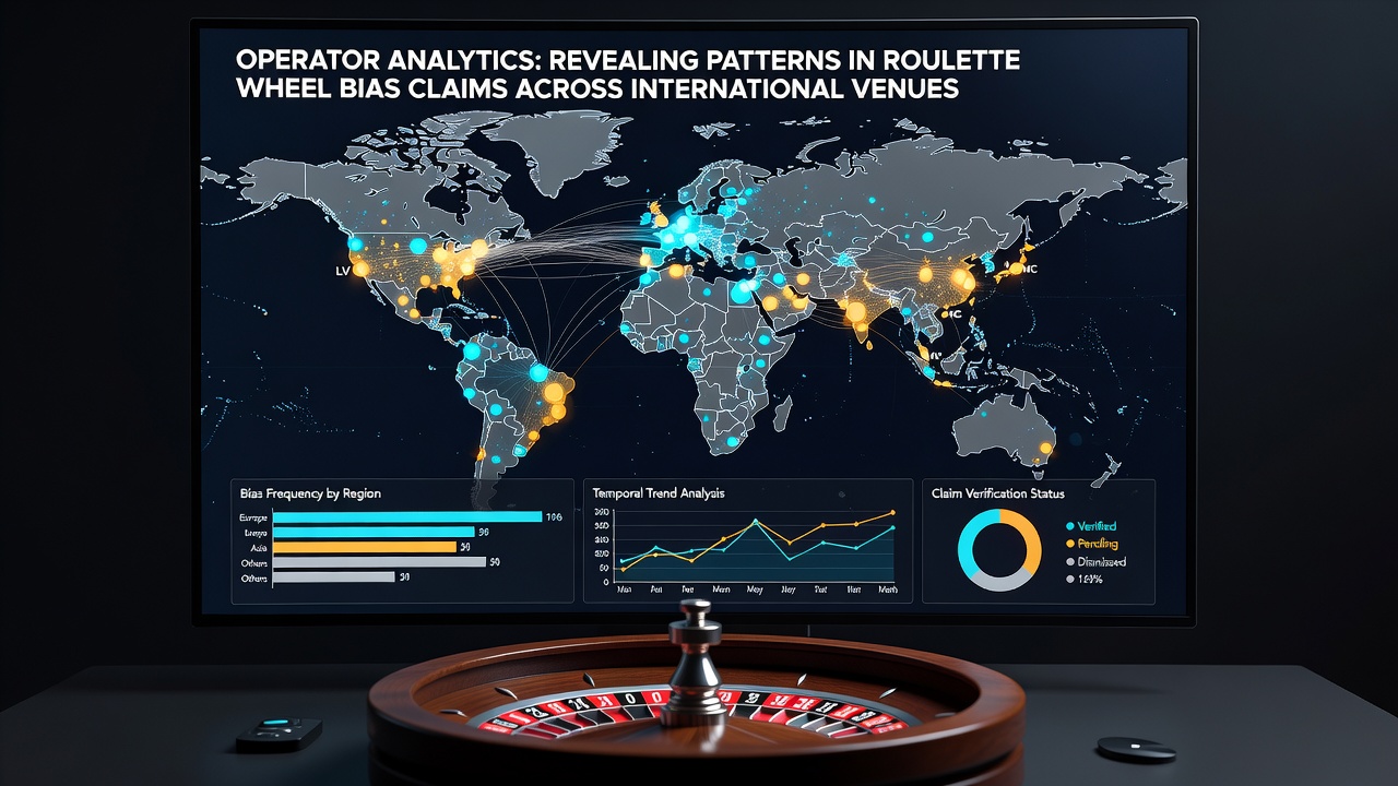 International casino floor map highlighting roulette tables with analytics overlays for bias monitoring