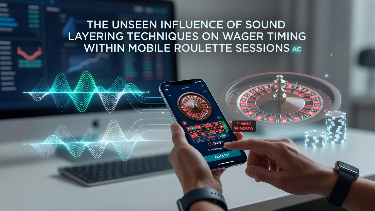 Analysis chart displaying wager timing data alongside sound layer frequency measurements from mobile roulette sessions
