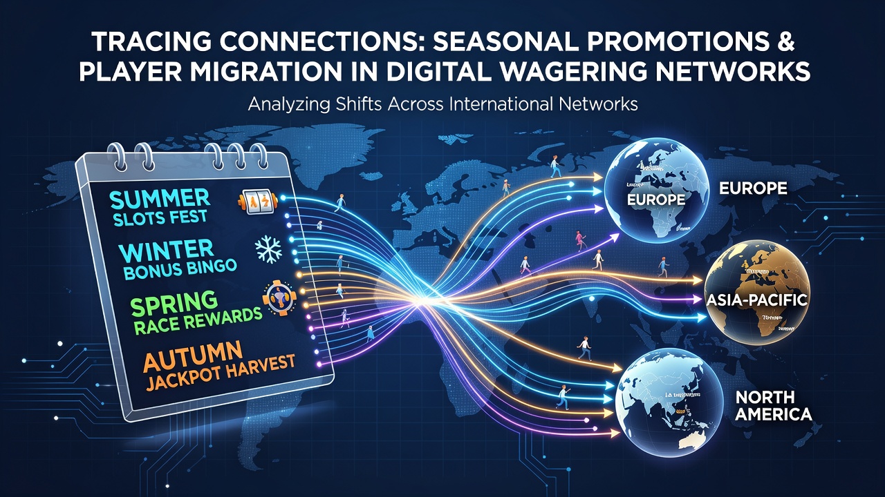 Network visualization showing player migration patterns tied to seasonal promotions across global digital wagering platforms